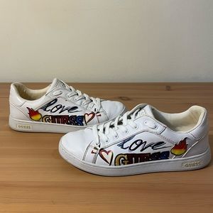 Guess Sneakers White Embellished 7.5